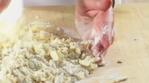 Kneading shortbread dough Stock-Footage 24663258