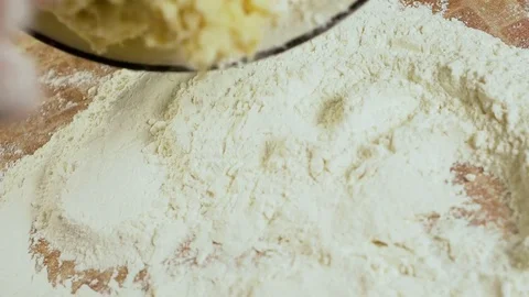 Kneads the dough hd Stock Footage 80039172