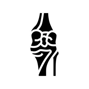 Knee bone glyph icon vector illustration Stock Illustration
