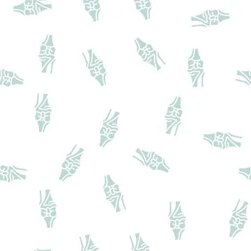 Knee bone glyph seamless pattern 스톡 일러스트