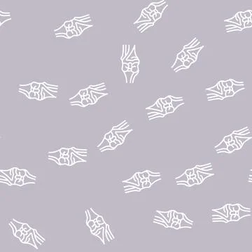 Knee bone line seamless pattern Illustrazione stock