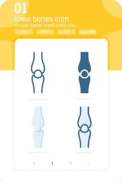 Knee bones vector icon illustration logo design template イラスト素材