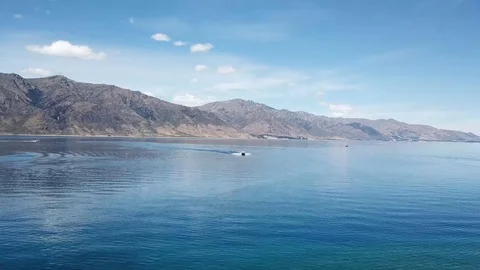 Knee border drone shot Stock Footage 92226526