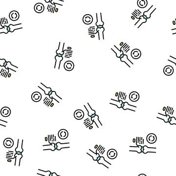 Knee cartilage transplant vector seamless pattern Stock Illustration