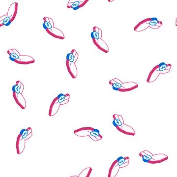 Knee cutting ache isometric icon seamless pattern 스톡 일러스트