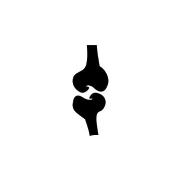 Knee Joint, Human Bone, Articular Cartilage Solid Flat Vector Icon Isolated o Stock Illustration