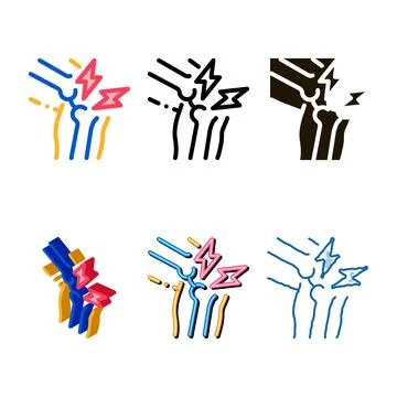 Knee joint pack pain icon vector outline Stock Illustration