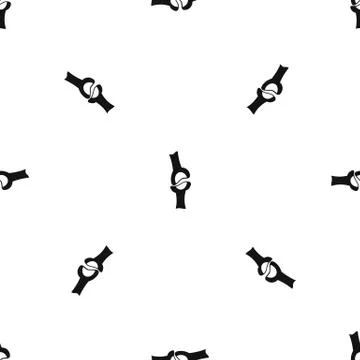 Knee joint pattern seamless black Stock Illustration