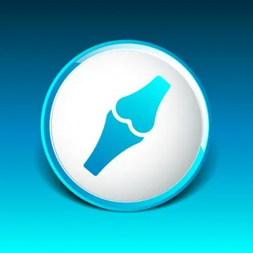 Knee joint sign vector icon bone knee health human medical Stock Illustration