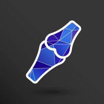 Knee joint sign vector icon bone knee health human medical Stock Illustration