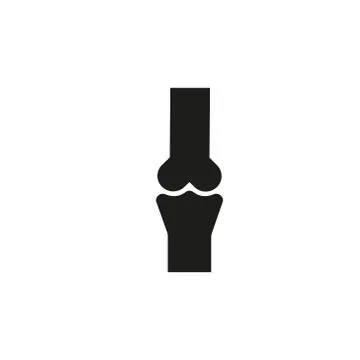 Knee joint sign vector illustration icon bone knee health human medical. Stock Illustration