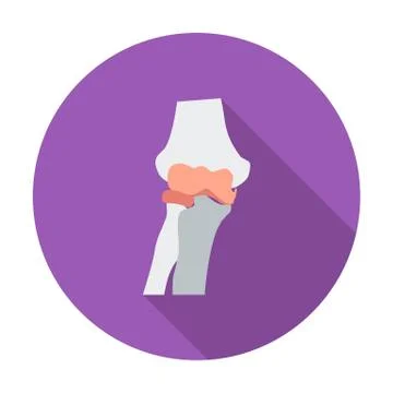 Knee-joint single flat icon Stock Illustration