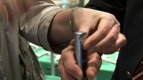 Knee Operation Demonstration Stock Footage 718421