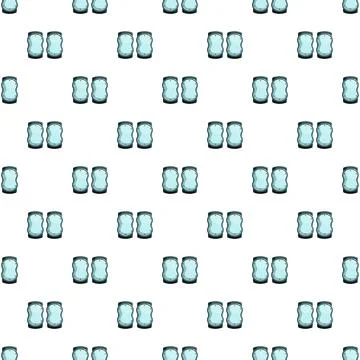 Knee pads seamless pattern for extreme sports protection Stock Illustration