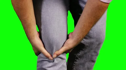 Knee Pain GreenScreen Video stock 14811725