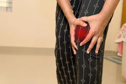 Knee pain relief techniques for comfortable living Stock Photos