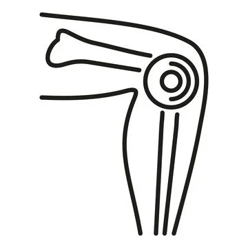 Knee problem icon outline vector. Joint pain Stock Illustration