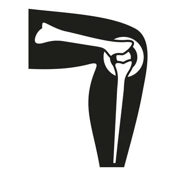 Knee problem icon simple vector. Joint pain Illustrazione stock