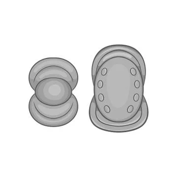 Knee protector and elbow pad icon Stock Illustration