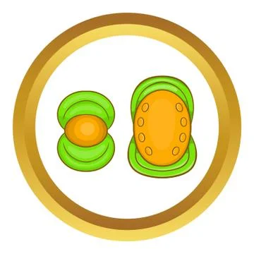 Knee protector and elbow pad vector icon Stock Illustration