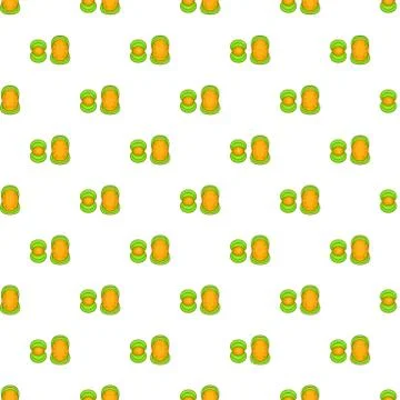 Knee protector and elbow pad pattern cartoon style Stock Illustration
