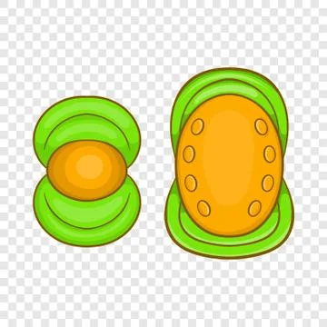 Knee protector and elbow pad icon, cartoon style Stock Illustration