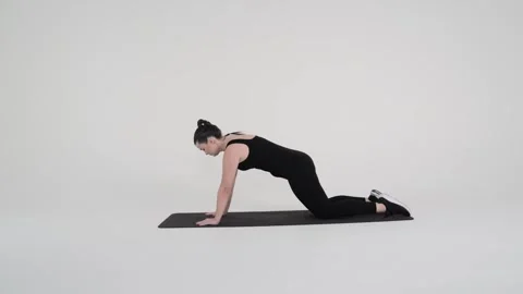 Knee Push-Up to Shoulder Tap Stock Footage 314193960