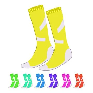 Knee socks soccer vector cartoon graphic Stock Illustration