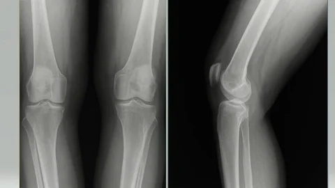 Knee X-rays are normal skeleton Vídeo Stock 111647533