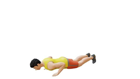 Kneeling PushUp Stock Footage 201278932