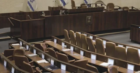 Knesset Plenum Hall, Empty Knesset Hall, Jerusalem, Israel,  Motion, Tilt Down Vidéo 247371998