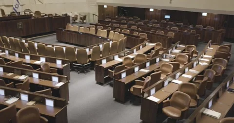 Knesset Plenum Hall, Empty Knesset Hall, Jerusalem, Israel,  Motion, Pan Left Vidéo 247372052