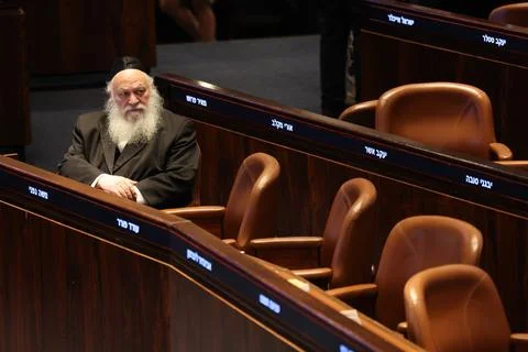 Knesset votes on basic law proposal 'Torah Study', Jerusalem, Israel - 13 Jul 20 Stock Photos