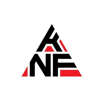 KNF triangle letter logo design with triangle shape. KNF triangle logo desi.. Stock Illustration