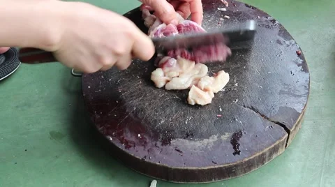 Knife and the cutting board Stock Footage 64578866