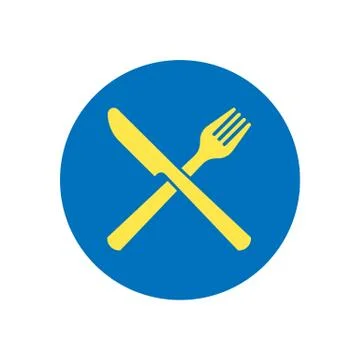 Knife and folk set vector icon illustration sign Stock Illustration