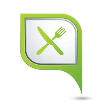 Knife AND fork GREENpointer Stock Illustration