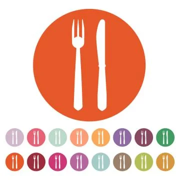 The knife and fork icon Stock Illustration