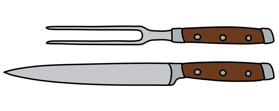 The knife and fork Stock Illustration
