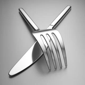 Knife and fork Illustrazione stock