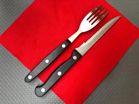 Knife and fork Stock Photos