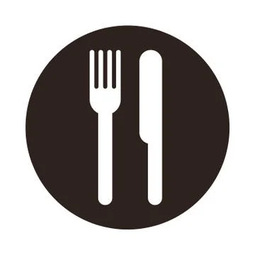 Knife and fork sign Stock Illustration
