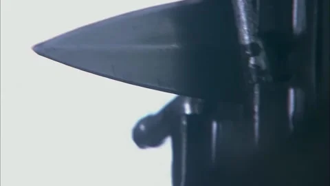 Knife beating locks Stock Footage 235279145