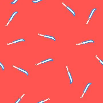 Knife beef butcher vector seamless pattern Stock Illustration