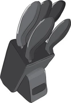 Knife block Stock Illustration