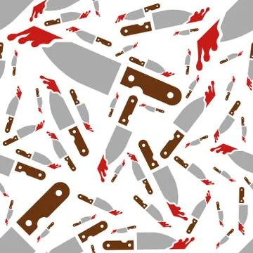 Knife with blood seamless pattern Stock Illustration