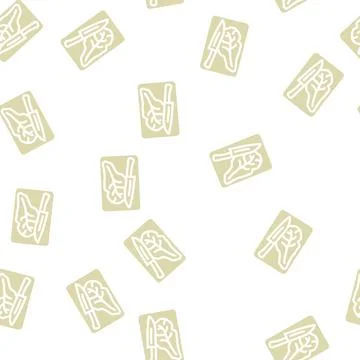 Knife board lettuce glyph vector seamless pattern Ilustración de archivo