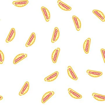 Knife in bread vector seamless pattern Stock Illustration