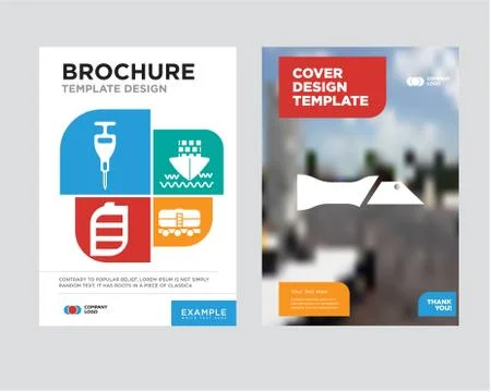 Knife brochure flyer design template Stock Illustration