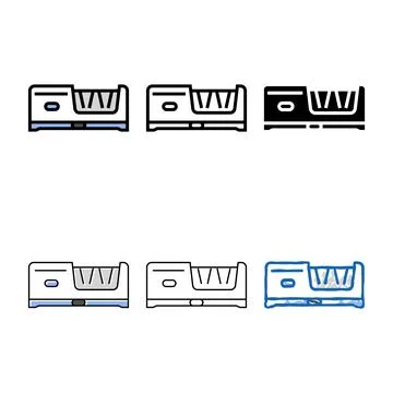 Knife butcher sharpener color icon edition vector Stock Illustration
